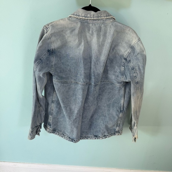 No Boundaries Men's Indigo Denim Vintage Wash Layering Shirt Jacket XS (30-32) - Picture 5 of 7